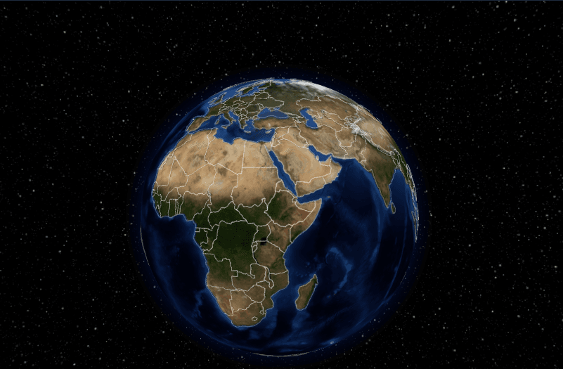 3D EARTH loyihasi ko‘rinishi
