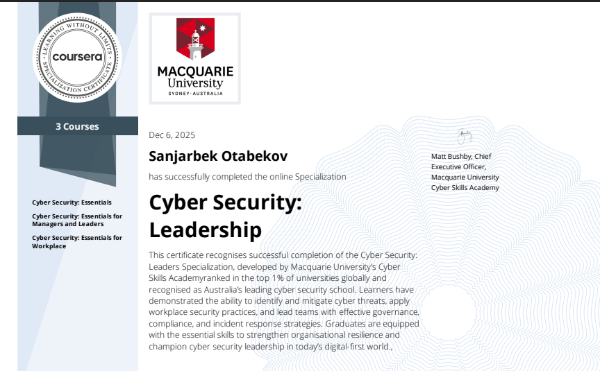 Cyber Security: Leadership
